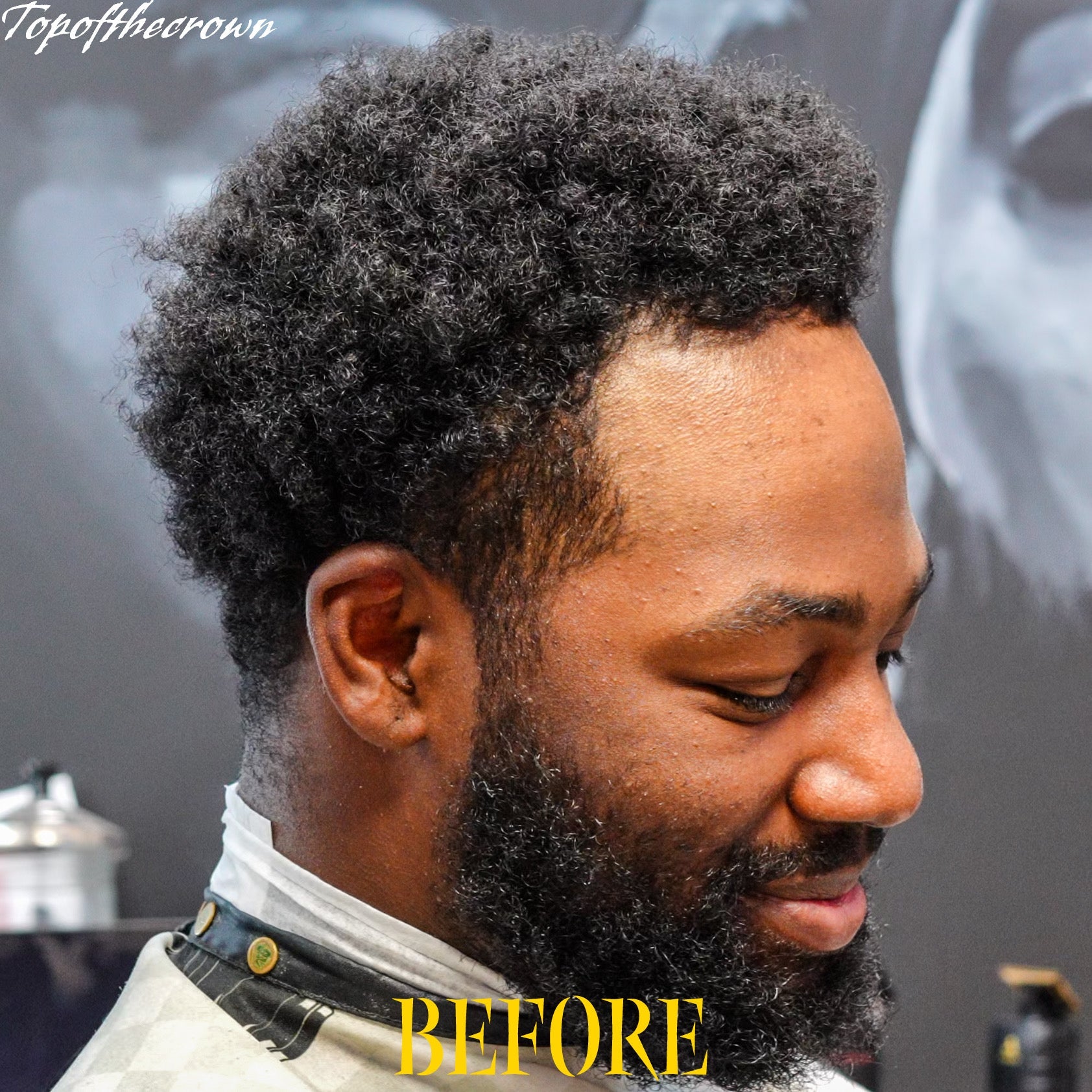 Before textured hair transformation
